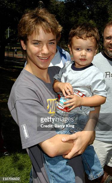 Jeremy Sumpter and guest during Accenture 4th Annual Walk For Kids to Benefit the Los Angeles Ronald McDonald House at Griffith Park in Los Angeles,...