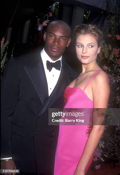 Tyson Beckford & date during The 68th Annual Academy Awards at Dorothy Chandler Pavilion in Los Angeles, California, United States.