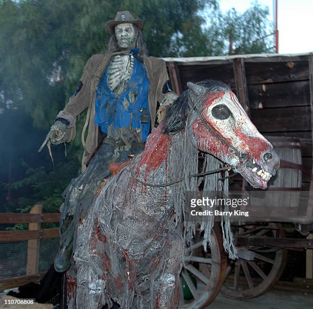 Skeleton Cowboy and Horse during Knott's Scary Farm's 34th Annual Halloween Haunt - Opening Night - September 28, 2006 at Knott's Berry Farm in Buena...