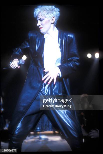 Annie Lennox performing at the Greek Theater in Los Angeles on August 5, 1986