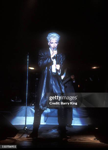 Annie Lennox performing at the Greek Theater in Los Angeles on August 5, 1986