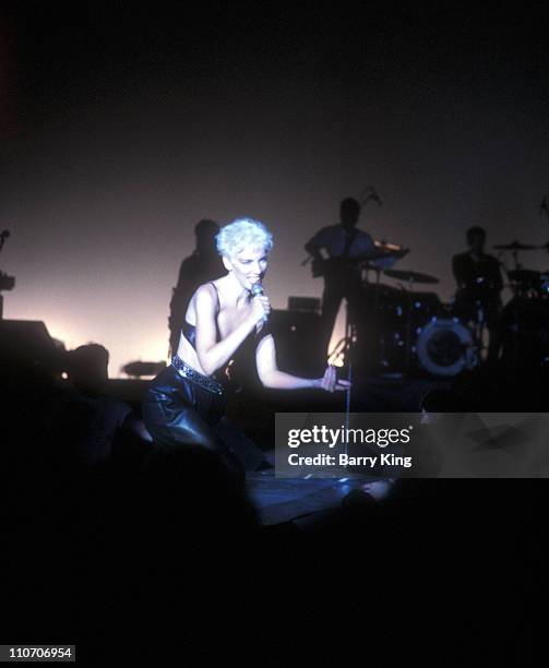 Annie Lennox performing at the Greek Theater in Los Angeles on August 5, 1986