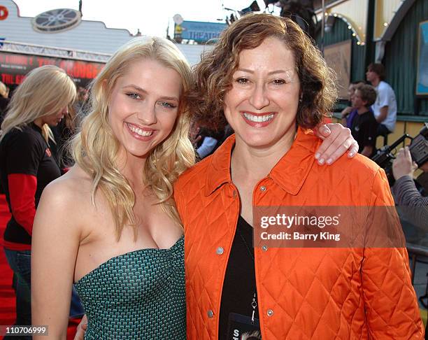 Teresa Palmer and Catherine Olim during Columbia Pictures "The Grudge 2" Premiere at Knott's Scary Farm at Knott's Scary Farm in Buena Park,...