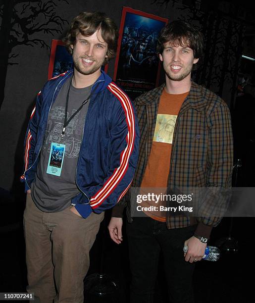 Daniel Heder and Jon Heder during Tim Burton's Nightmare Before Christmas 3D World Premiere - Black Carpet at El Capitan Theatre in Hollywood, CA.,...