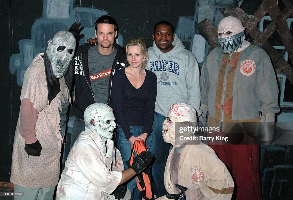 Linda Cardellini, Mekhi Phifer and Shane West of "ER" Visit Knott's Scary Farm's 34th Annual Halloween Haunt