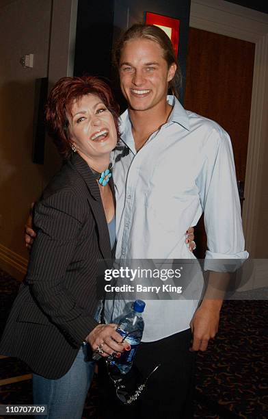 Sharon Osbourne & Travis Fimmel during The WB Presentation at Television Critics Association - Inside at Renaissance Hotel in Hollywood, California,...
