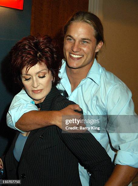 Sharon Osbourne & Travis Fimmel during The WB Presentation at Television Critics Association - Inside at Renaissance Hotel in Hollywood, California,...