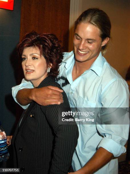 Sharon Osbourne & Travis Fimmel during The WB Presentation at Television Critics Association - Inside at Renaissance Hotel in Hollywood, California,...