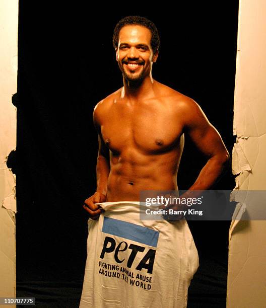 Kristoff St. John during Kristoff St. John "Rather Go Naked Than Wear Fur" PETA Shoot at Sebree Studios in Los Angeles, California.