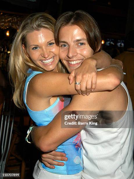 Sonia McCullum & brother Jesse McCullum at Childhelp USA benefit at Saddle Ranch restaurant in Universal Citywalk in Universal City, California