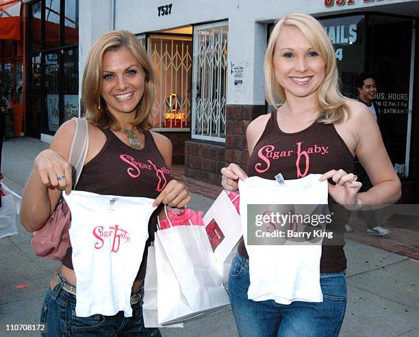 Paige Peterson and Alana Curry during "Sugar Baby" Kid's Boutique Store Opening at Sugar Baby in Los Angeles, California, United States.