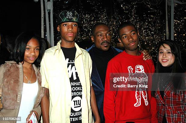 Eddie Murphy and family during "Norbit" Los Angeles Premiere at Mann Village in Westwood, California, United States.