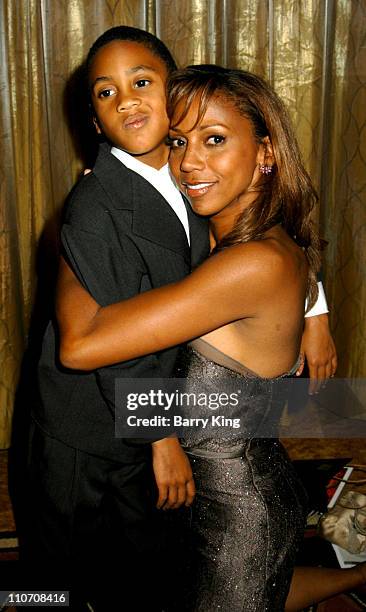 Holly Robinson Peete and son RJ during March of Dimes Sixth Annual "Healthy Babies - Healthy Futures" Awards Dinner at Regent Beverly Wilshire Hotel...