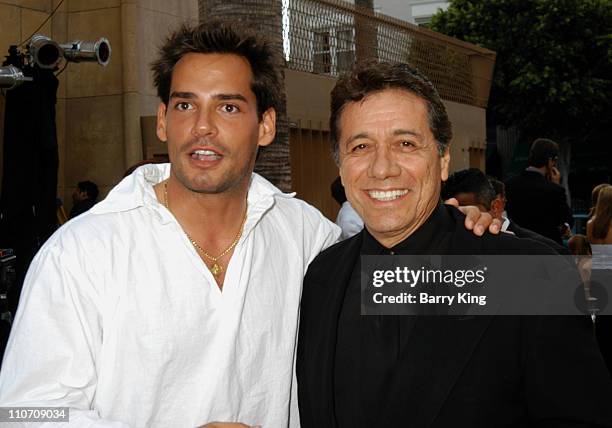 Cristian de la Fuente and Edward James Olmos during 8th Los Angeles Latino International Film Festival - Arrivals at The Egyptian Theater in...