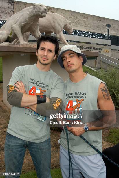 Hal Sparks & Bryan Dattilo during 4 Paws For A Cure Dogwalk to Fun National Childhood Cancer Foundation at La Brea Tar Pits in Los Angeles,...