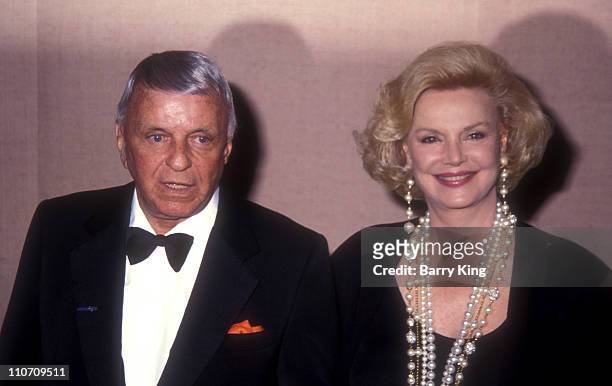 Frank Sinatra and Barbara Sinatra during Barbara Sinatra Receives 1993 Women in Show Business Award at Beverly Hilton Hotel in Beverly Hills,...