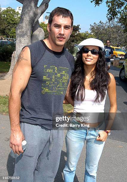 Tyler Christopher & Eva Longoria at the "Best Friends" Super Pet Adoption Festival at La Brea Tar Pits in Los Angeles, California on October 5, 2003