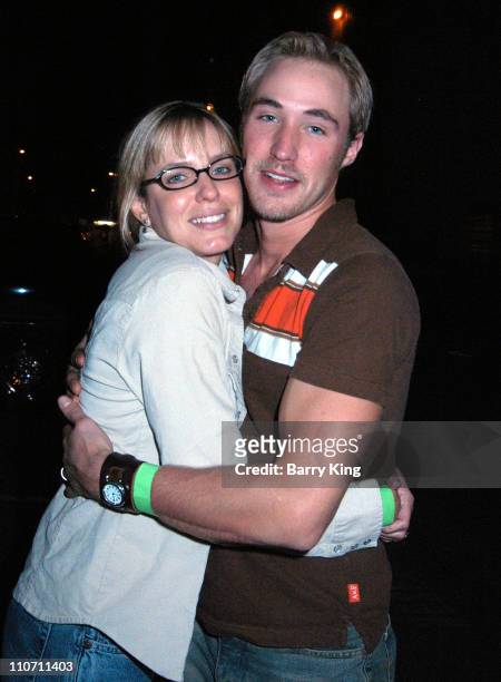 Arianne Zuker and husband Kyle Lowder during "Days Of Our Lives" Stars Visit Knott's Berry Farms "Halloween Haunt" at Knott's Berry Farm in Buena...