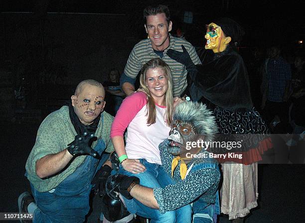 Alison Sweeney and husband Dave Sanov during "Days Of Our Lives" Stars Visit Knott's Berry Farms "Halloween Haunt" at Knott's Berry Farm in Buena...