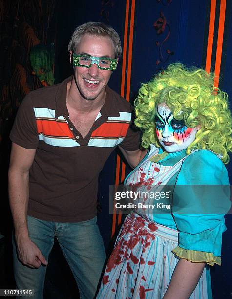 Kyle Lowder in "Malice in Wonderland" Maze during "Days Of Our Lives" Stars Visit Knott's Berry Farms "Halloween Haunt" at Knott's Berry Farm in...