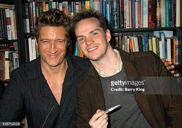Robert Gant and Peter Paige during Queer As Folk Cast Members and Producers Sign "Queer As Folk: The Book" at Book Soup in West Hollywood,...