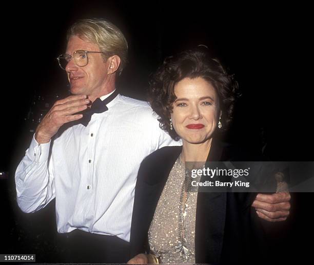 Ed Begley Jr. And Annette Bening during 63rd Annual Academy Awards at Shrine Auditorium in Los Angeles, California, United States.