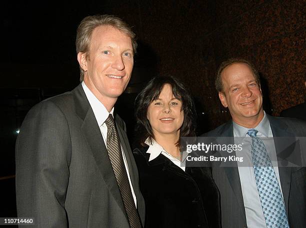 Chris McGurk and Mavis Leno and Erik Lomis during A Special Screening of "Osama" by United Artists - Hosted by Mavis Leno at Museum of Tolerance in...