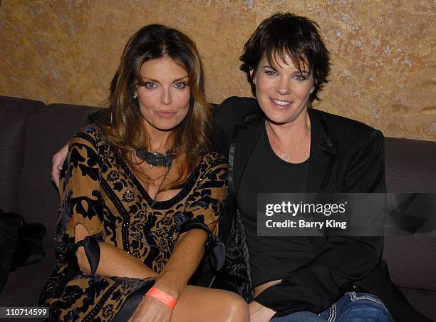 Actress Tracy Scoggins and actress Michelle Wolff attend the "Dante's Cove" Season Three after party held at Eleven nightclub on October 16, 2007 in...