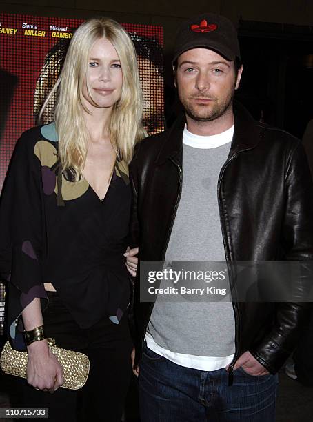 Claudia Schiffer and Matthew Vaughn, director during "Layer Cake" Los Angeles Premiere - Arrivals at The Egypitan Theatre in Hollywood, California,...