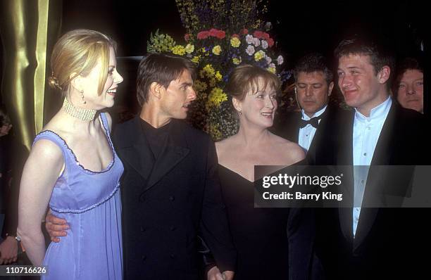 Nicole Kidman, Tom Cruise and Meryl Streep during The 68th Annual Academy Awards at Dorothy Chandler Pavilion in Los Angeles, California, United...