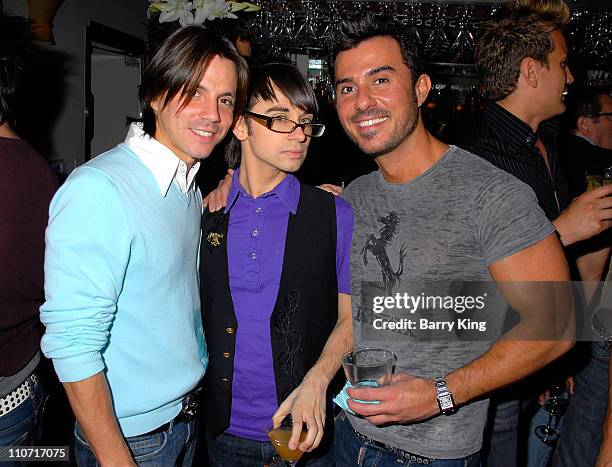 Actor Enrique Sapene, Project Runway Winner Christian Siriano and George Papanikolas attends the Marks Restaurant 20th Anniversary Party held at...