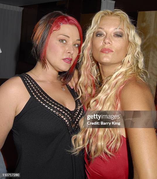 Singer Nikki McGibbon and TV personality Heather Chadwell attend the Second Annual Reality Check Benefit held at Here Lounge on June 7, 2008 in West...