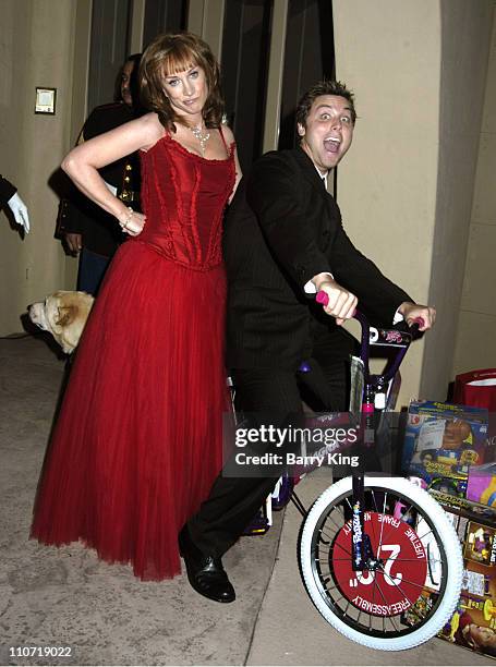 Kathy Griffin and Lance Bass during Kathy Griffin's 2005 "Toys for Tots" Christmas Bash at Private Residence in Los Angeles, California, United...