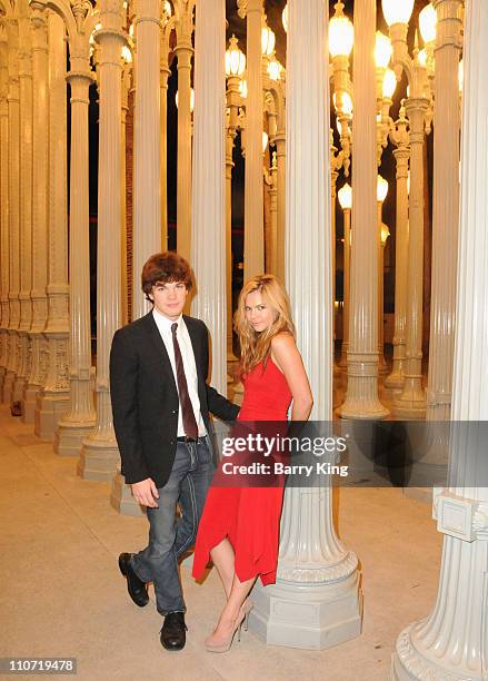 Actor Jake White and actress Kaili Thorne attend LACMA and Venice Magazine Viewing of American Stories and Renoir exhibits at LACMA on March 23, 2010...