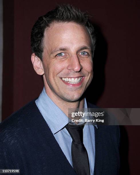 Actor Seth Meyers attends the reception for NBC's "Parks and Recreation" Emmy Screening held at the Leonard H. Goldenson Theatre on May 19, 2010 in...