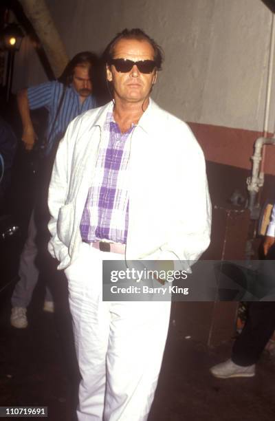 Jack Nicholson during Eurythmics Concert at the Roxy at The Roxy in Los Angeles, California, United States.