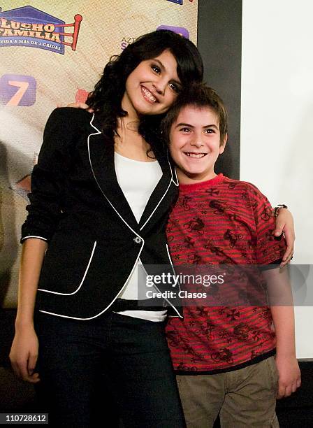 Tatiana Martinez and Dali Gonzalez attend to the presentation of the tv serie Lucho en Familia at the Camino Real Hotel on March 23, 2011 in...