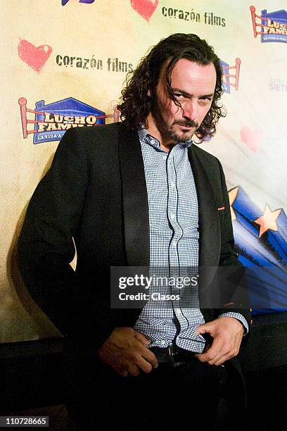 Eduardo Arroyuelo attends to the presentation of the tv serie Lucho en Familia at the Camino Real Hotel on March 23, 2011 in Tlalnepantla, Mexico.