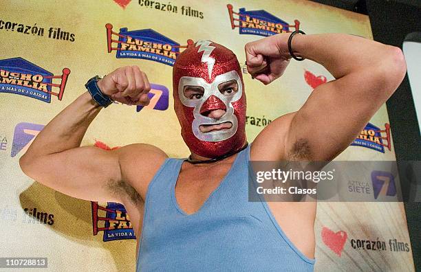 Rodolfo Arias attends to the presentation of the tv serie Lucho en Familia at the Camino Real Hotel on March 23, 2011 in Tlalnepantla, Mexico.