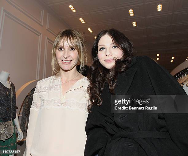 Designer Rebecca Taylor and Michelle Trachtenberg attend the Rebecca Taylor Meatpacking District store opening party on March 23, 2011 in New York...