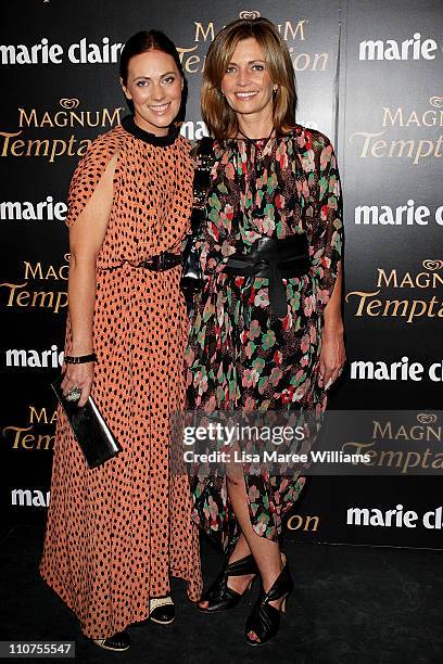 Nicole and Simone Zimmermann arrive at the 2011 Prix De Marie Claire Awards at Fox Studios on March 24, 2011 in Sydney, Australia.