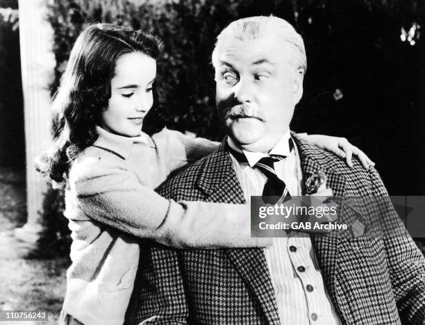 Actress Elizabeth Taylor with Nigel Bruce in a still from the film 'Lassie Come Home', 1943.