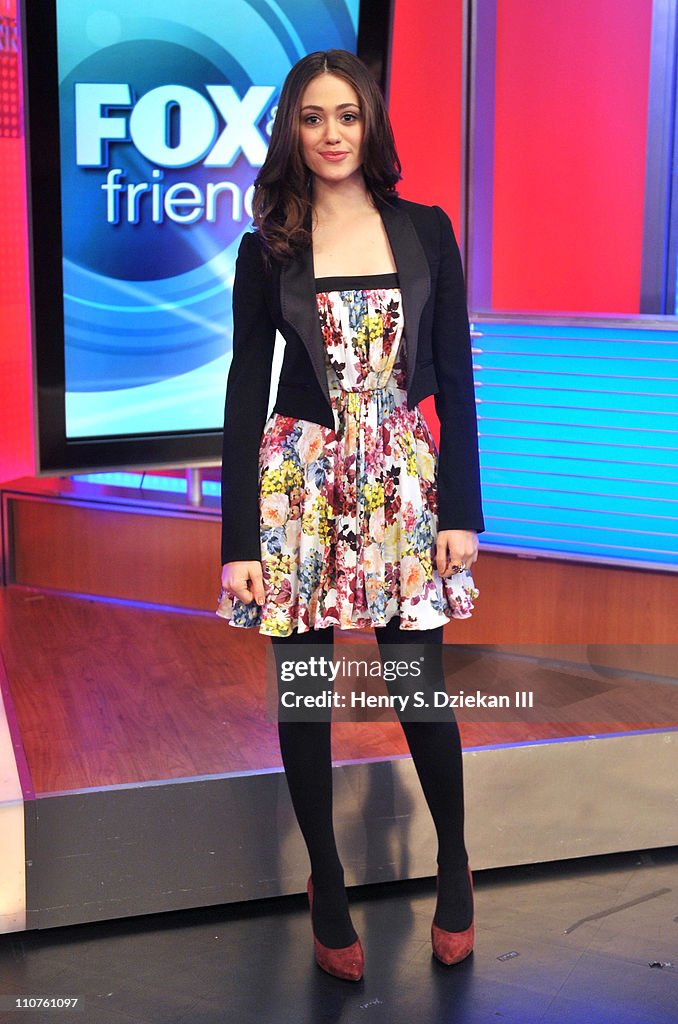 Emmy Rossum Visits FOX & Friends