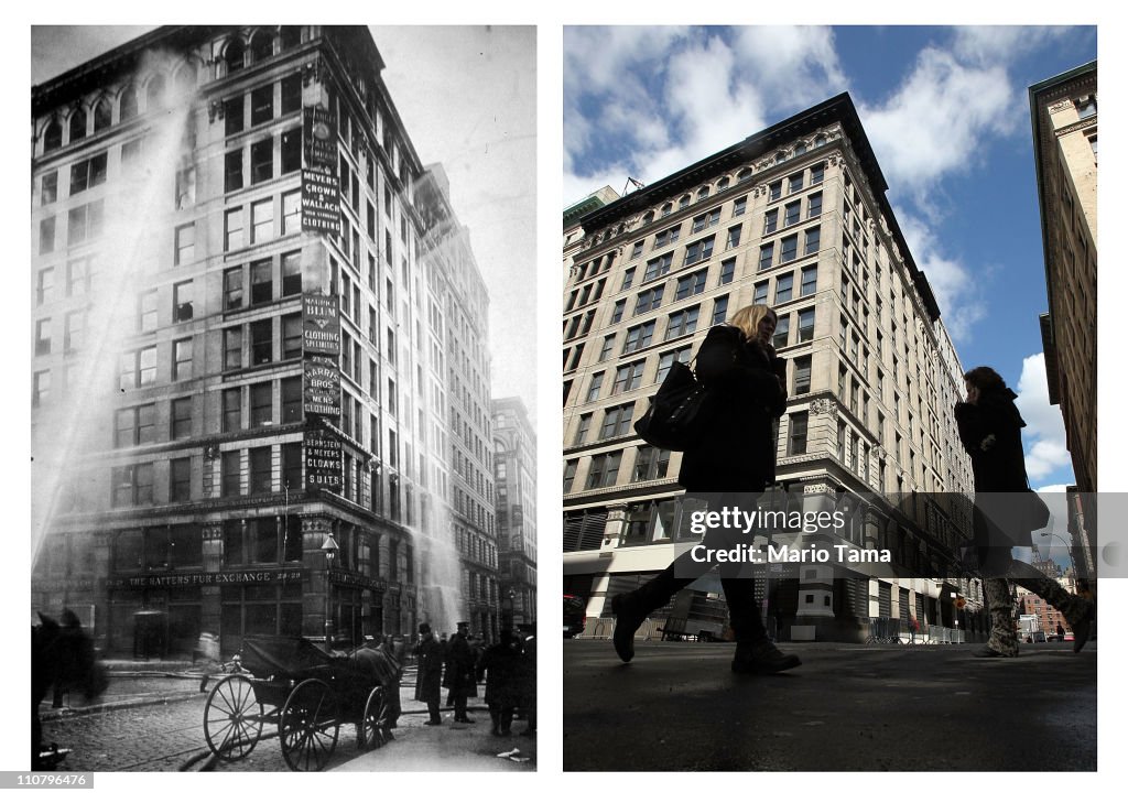 Firefighters worked to douse the flames at the Triangle Shirtwaist... News Photo Getty Images Firefighters worked to douse the flames at the Triangle Shirtwaist... News Photo Getty Images