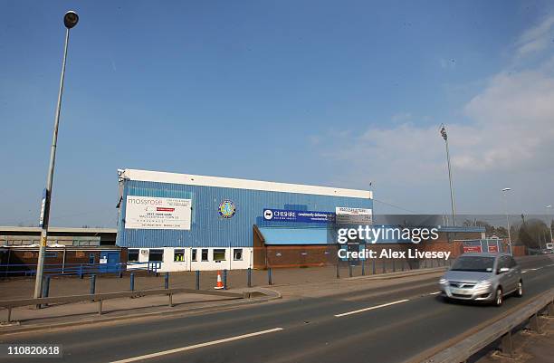 General views of Moss Rose the home ground of Macclesfield Town Football Club on March 24, 2011 in Macclesfield, England.