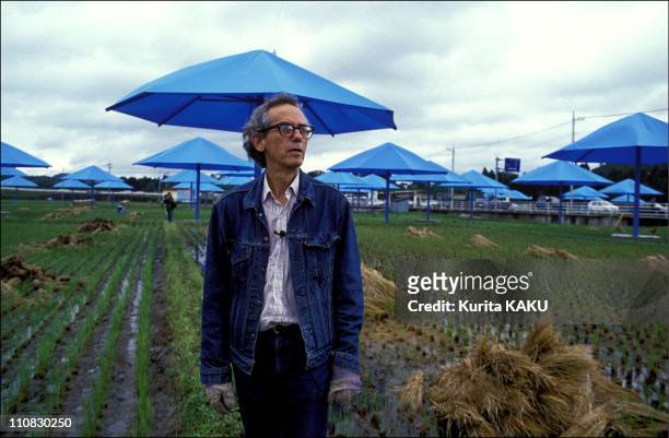 The Blue Umbrellas Of Christo In Japan In October, 1991 - Christo.