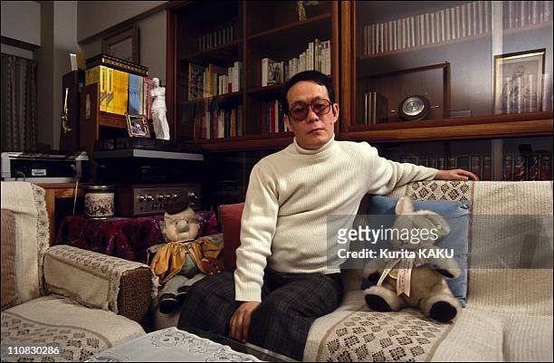 Iseei Sagawa, Former Cannibal, Becomes Painter And Writer At His House In Tokyo, Japan On January 22, 1992 - Iseei Sagawa, former cannibal, Becomes...