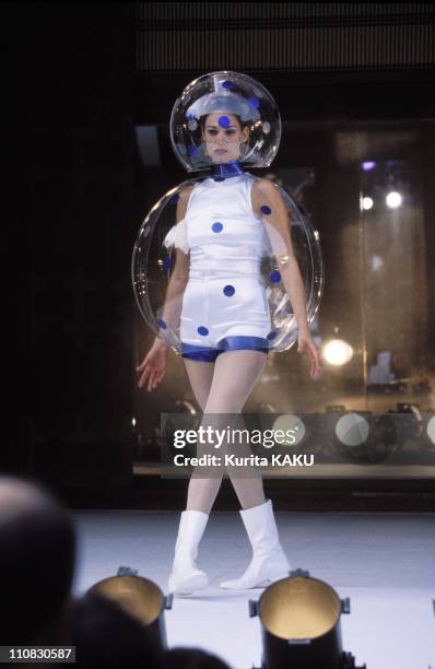 Fashion: Andre Courreges In Kyoto, Japan On April 27, 1993 - Fashion: Andre Courreges.