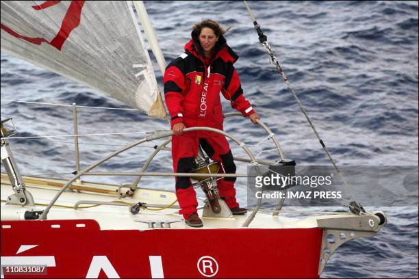 Maud Fontenoy Before His World Tour To Sail Solo And Cons Current On September 08,2006 - Maud Fontenoy before his world tour to sail solo and cons...
