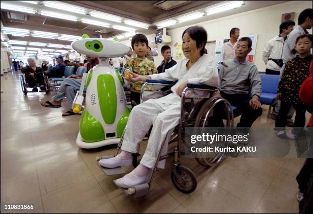 Japan Introduces First Hospital Robot Guide And Receptionist In Fukushima, Japan On October 28, 2006 - Fukushima Prefecture The first hospital guide...